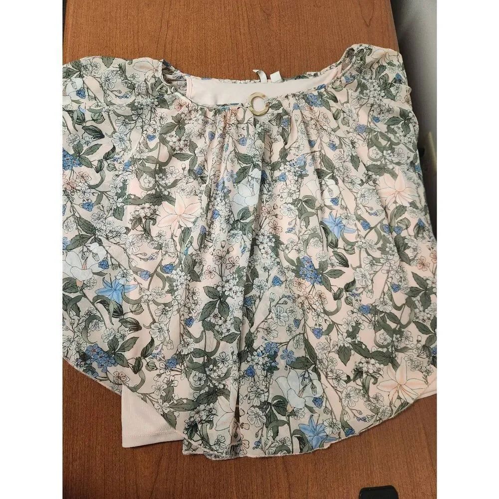 Est. 1946 large floral flowing top over tank top